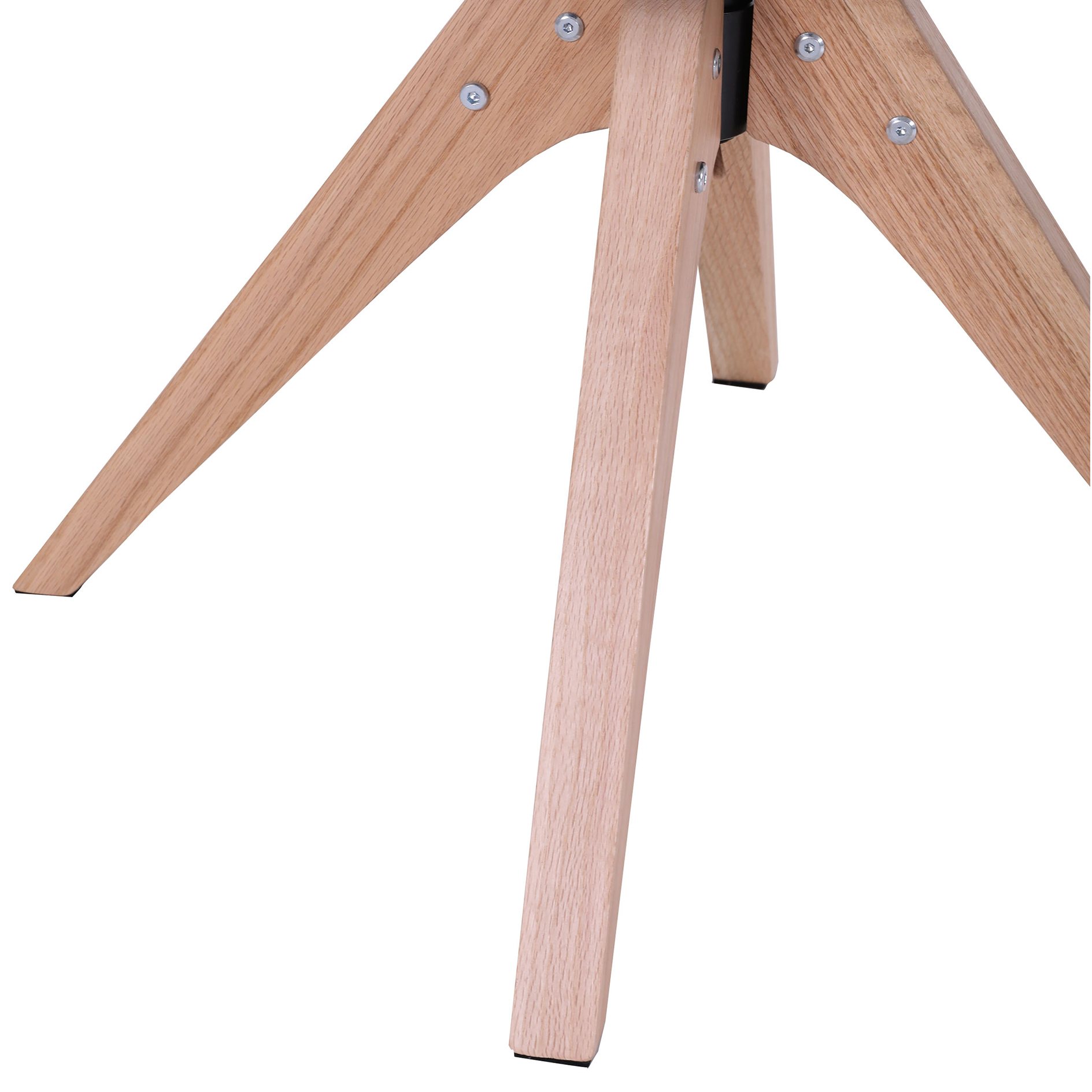 Stuhl - beige - Eiche massiv - Cord - drehbar