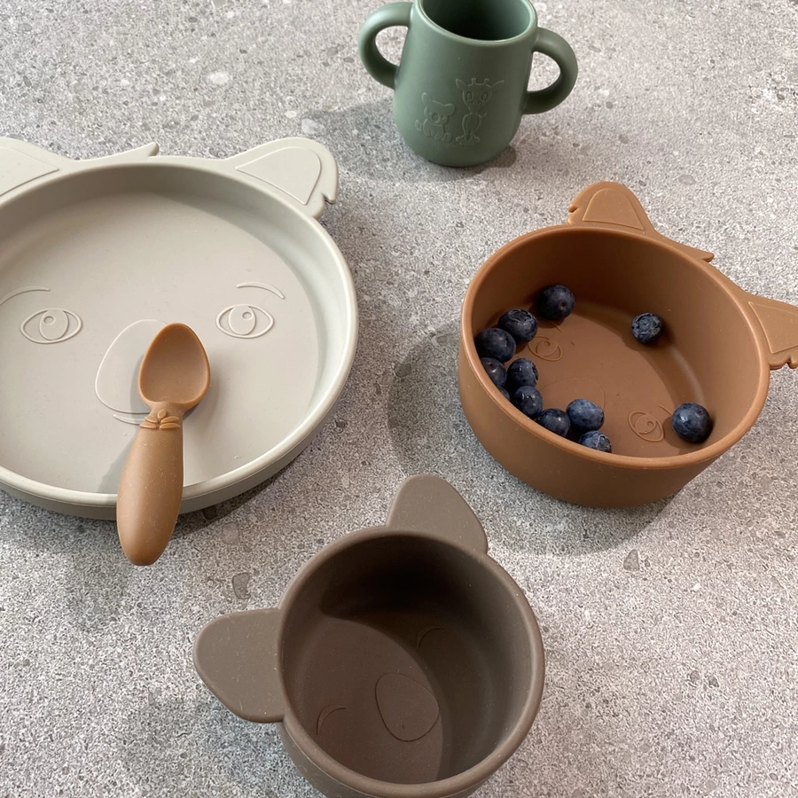Nuuroo Geschirrset Lykke Giraffe Dusty Green 4er Set