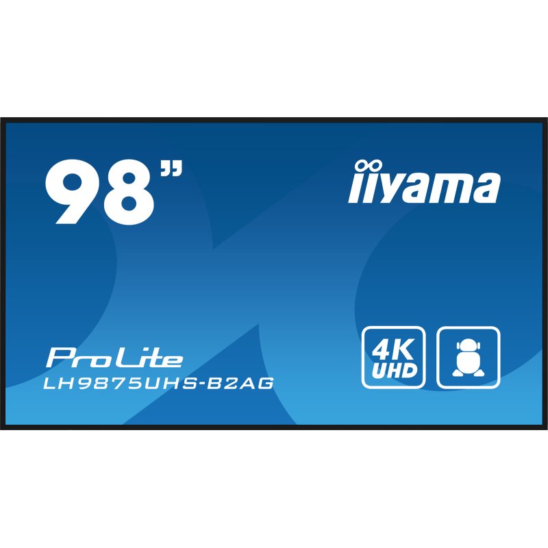 iiyama LH9875UHS-B2AG Écran d'affichage dynamique Écran plat de signalisation numérique 2,48 m (97.5