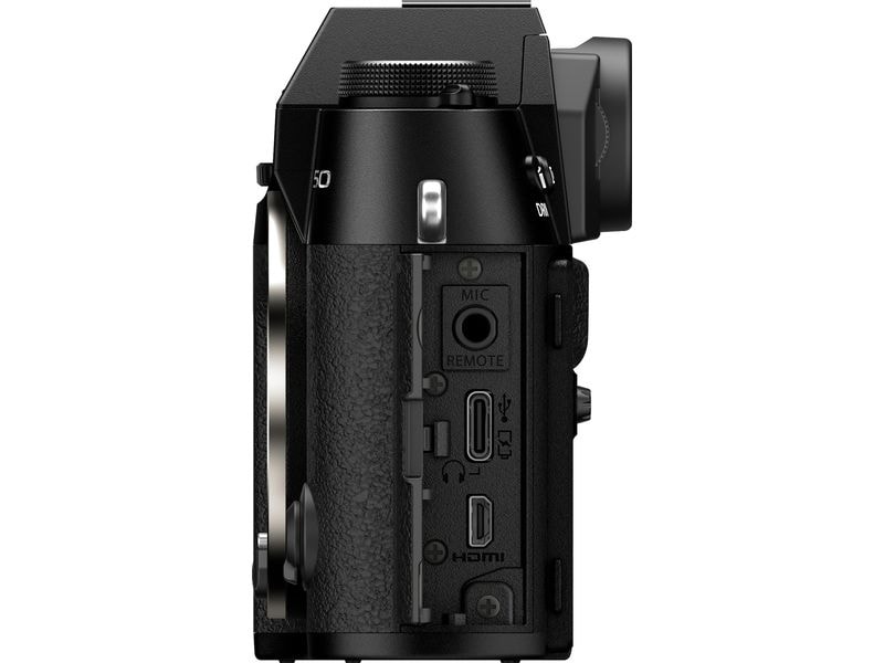 Fujifilm Fotokamera X-T50 Body Black Kompakte Systemkamera mit 40.2-Megapixel-Sensor, 6.2K-Video und Filmsimulations-Einstellrad