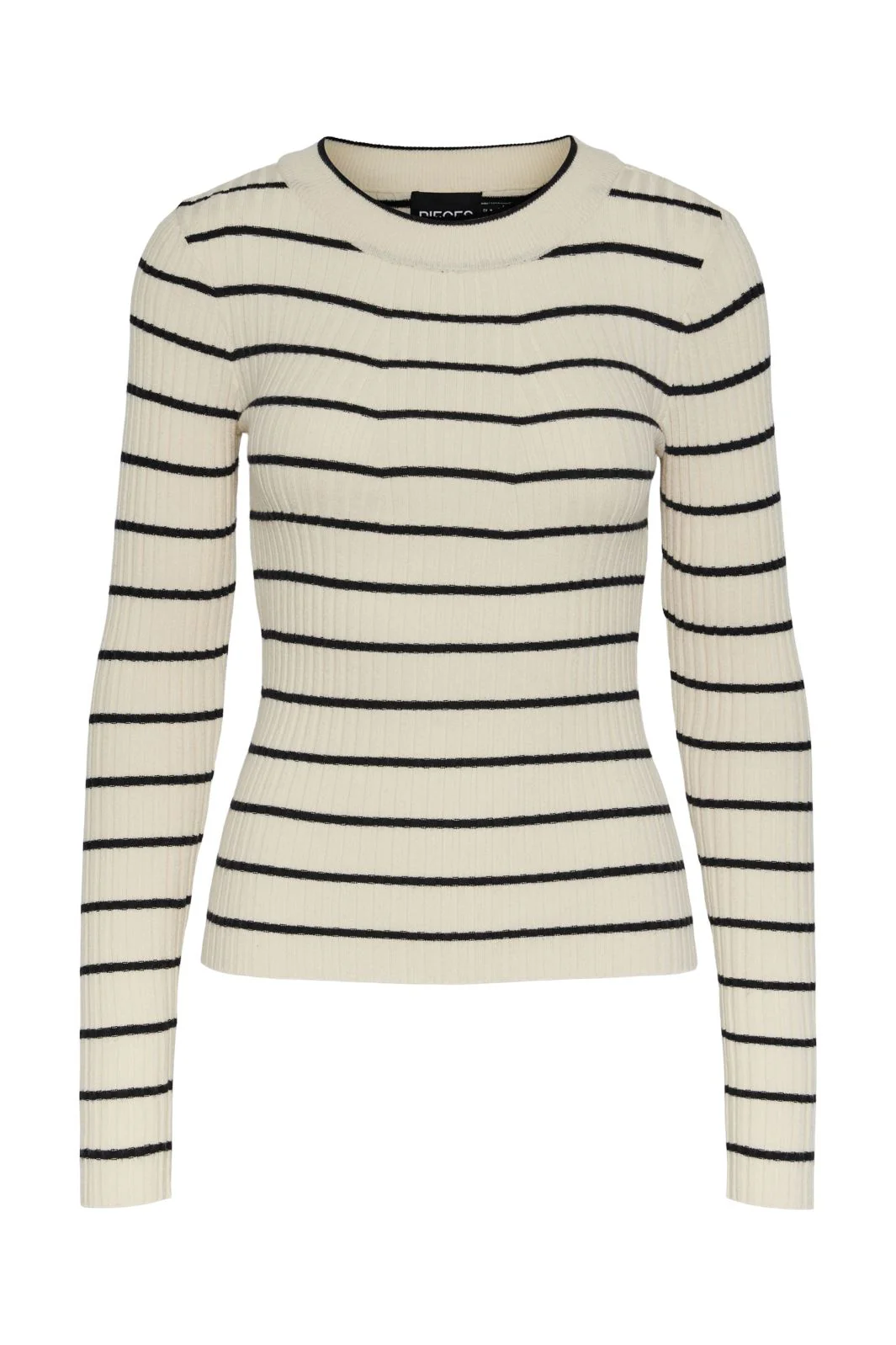 Pieces Pccrista Ls O-Neck Knit 4589103 birch black narrow