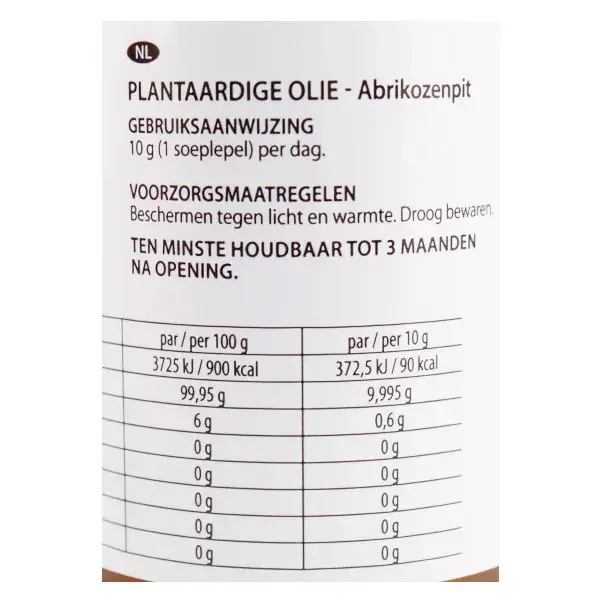 Óleo Vegetal de Semente de Damasco Orgânico Pranarom 100ml