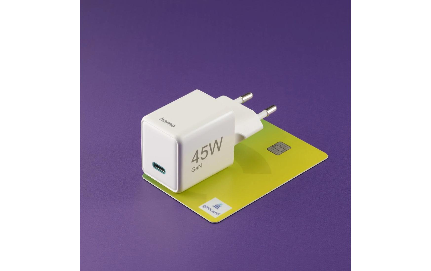 USB-Wandladegerät Gan charger USB-C 45 W WeissSuper-Mini-GaN-Ladegerät USB-C