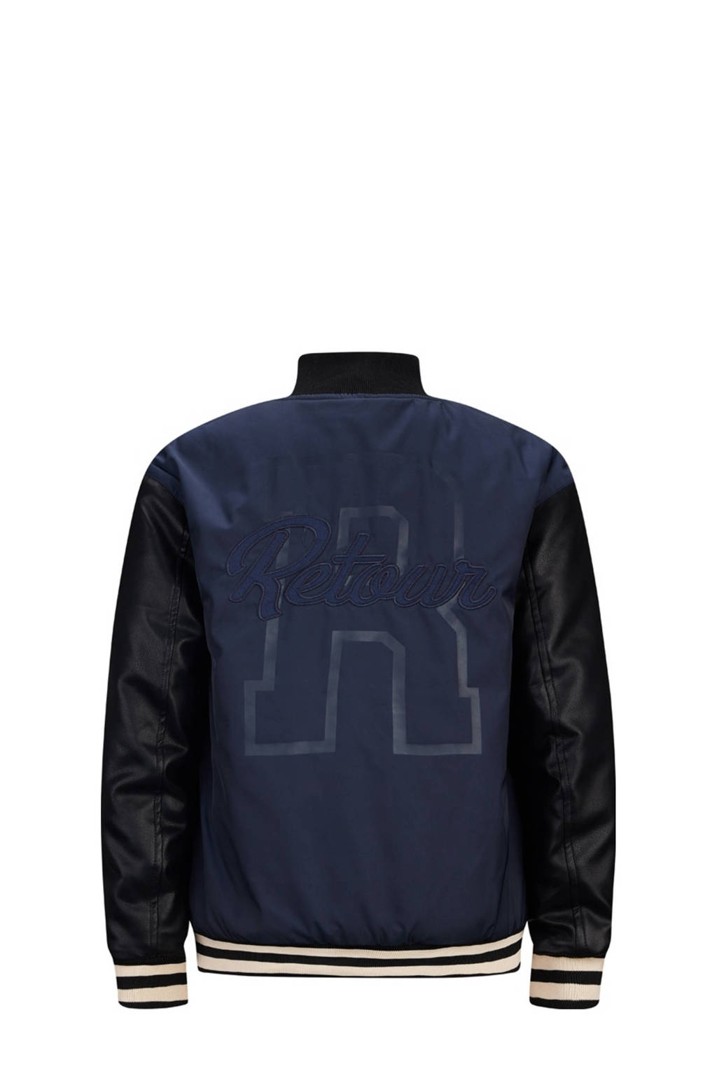 Retour Jeans bomberjack winter Barry donkerblauw/zwart