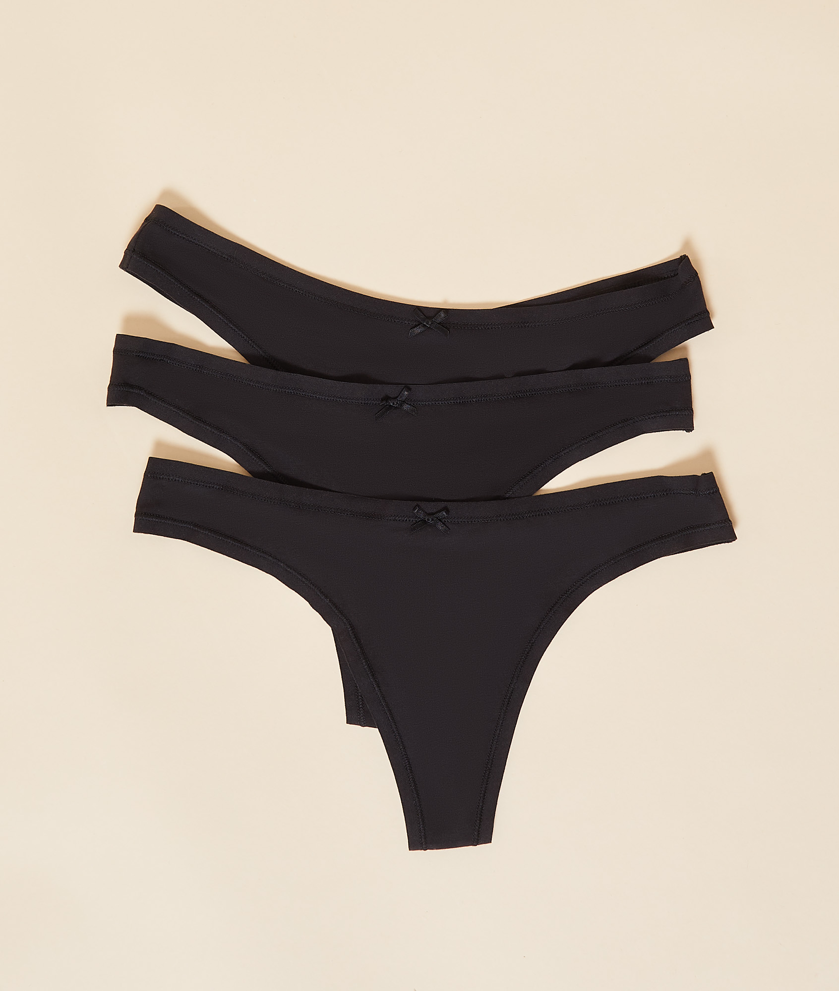 Lot de 3 strings en coton biologique