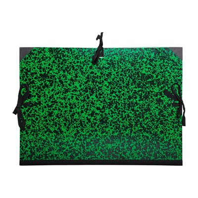 Exacompta - Carton à dessin - 26 x 33 cm - vert - fermeture par cordons