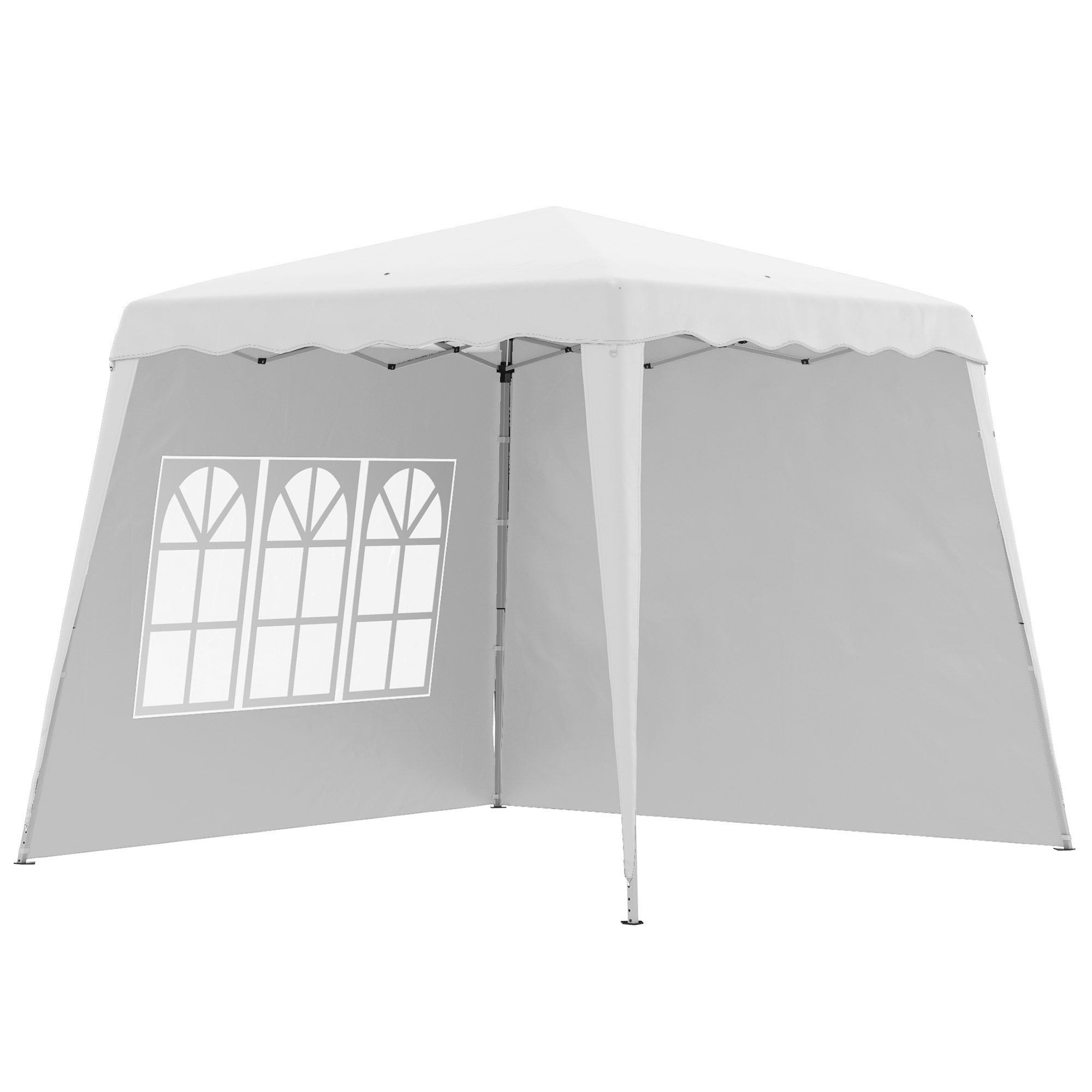 Tenda dobrável Outsunny com 2 paredes laterais