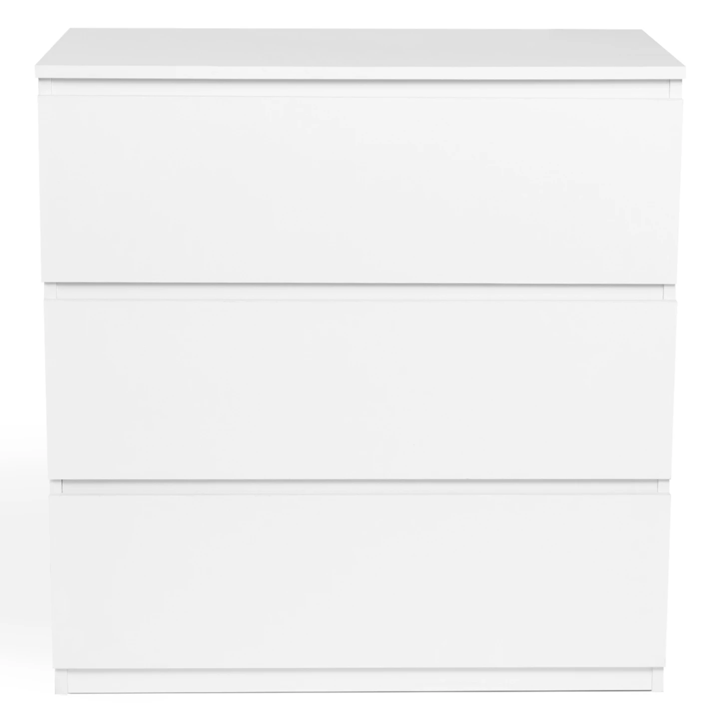 Commode 3 tiroirs TOMI 78 cm bois blanc