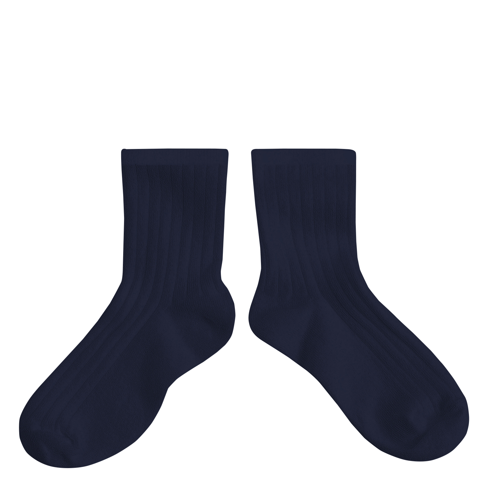 LA MINI - Chaussettes côtelées en coton mélangé | Bleu