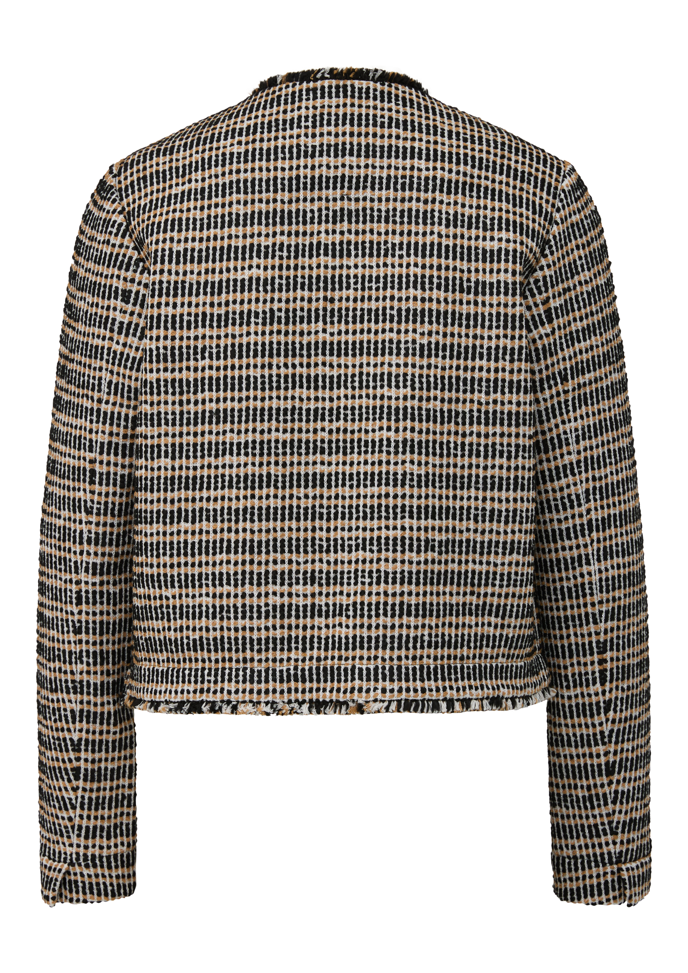 s.Oliver BLACK LABEL Bolerojacke ohne Kapuze ohne Verschluss und aus Bouclé