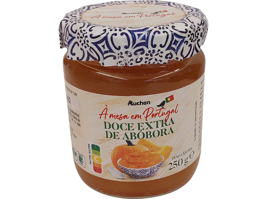 DOCE EXTRA AUCHAN À MESA EM PORTUGAL ABÓBORA 250G