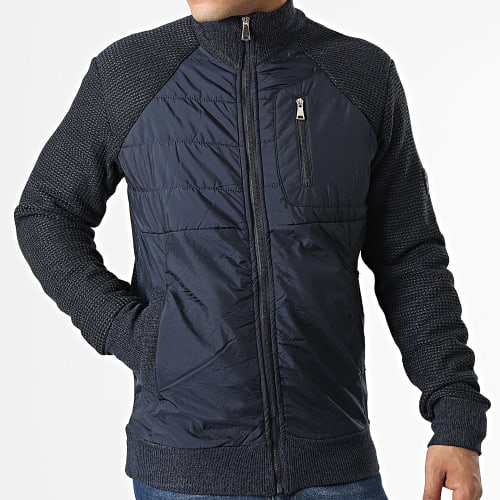Gilet Zippé Micro Bleu Marine