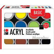 Set de peinture acrylique BASIC, 24 x 18 ml