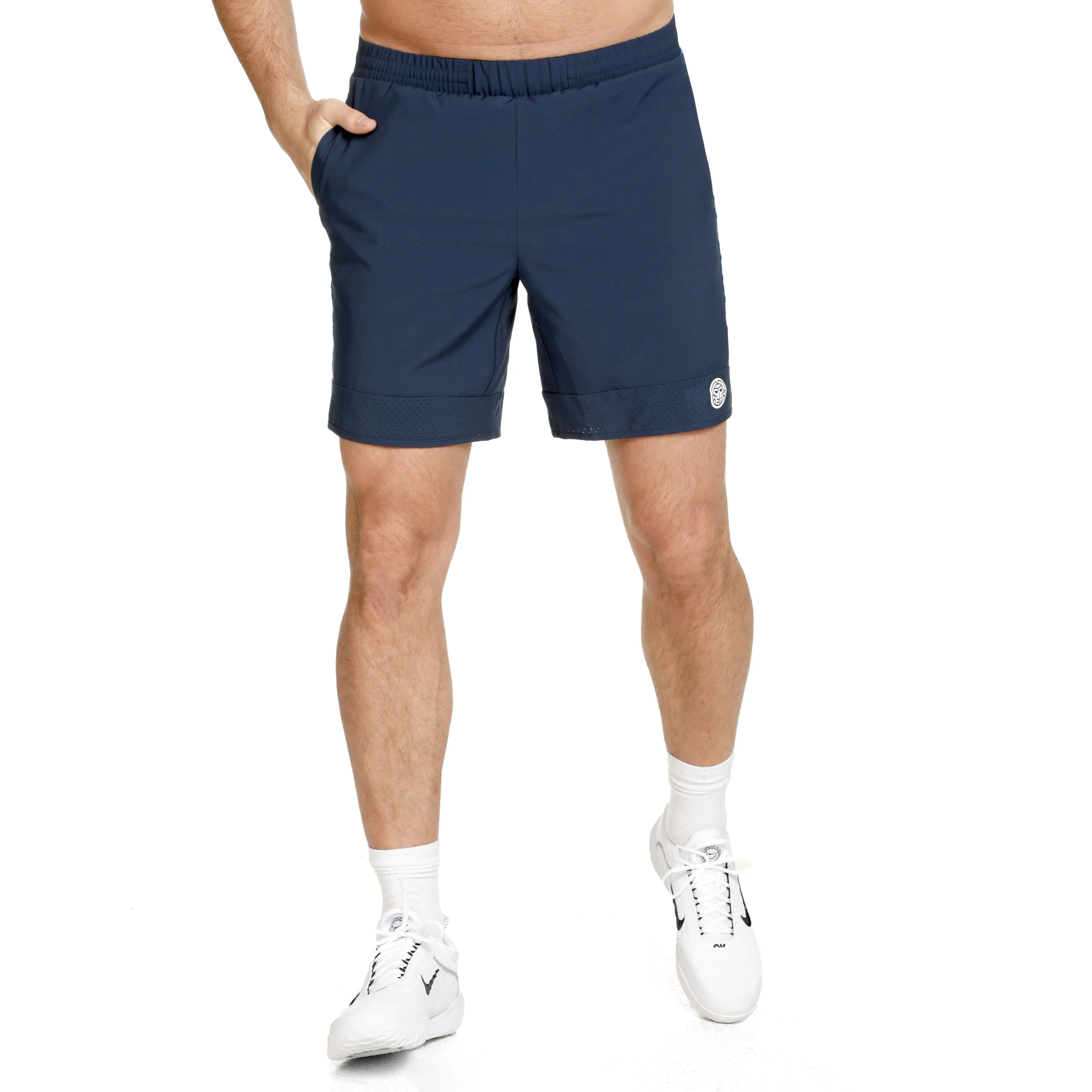 BIDI BADU Fingerprint 7in Shorts Hommes - Bleu Foncé