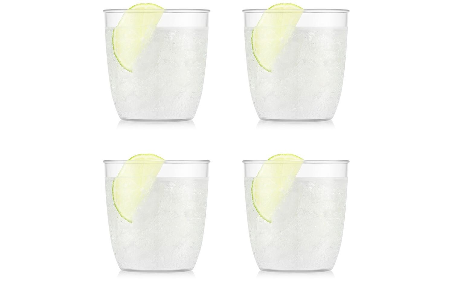 Outdoor-Becher Kvadrant 200 ml, Transparent, 4 StückTrinkbecher Set