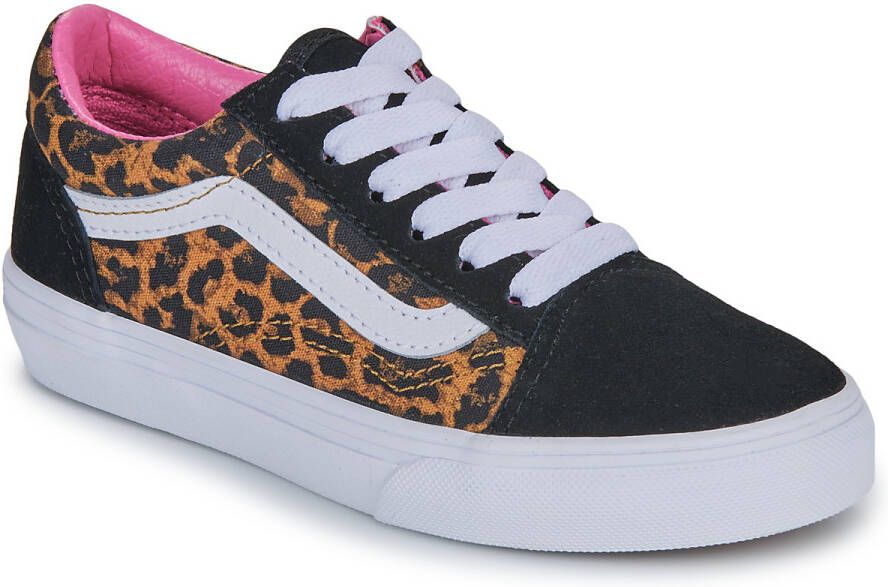 Vans Old Skool Leopard Pop Sneakers Meisjes Zwart