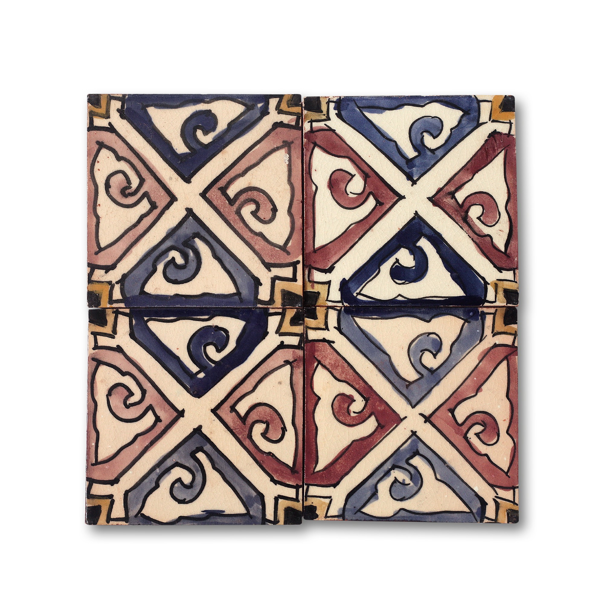 Kachel 'Safiot', multicolor, T 10 cm, B 10 cm, H 1 cm von fischer's lagerhaus