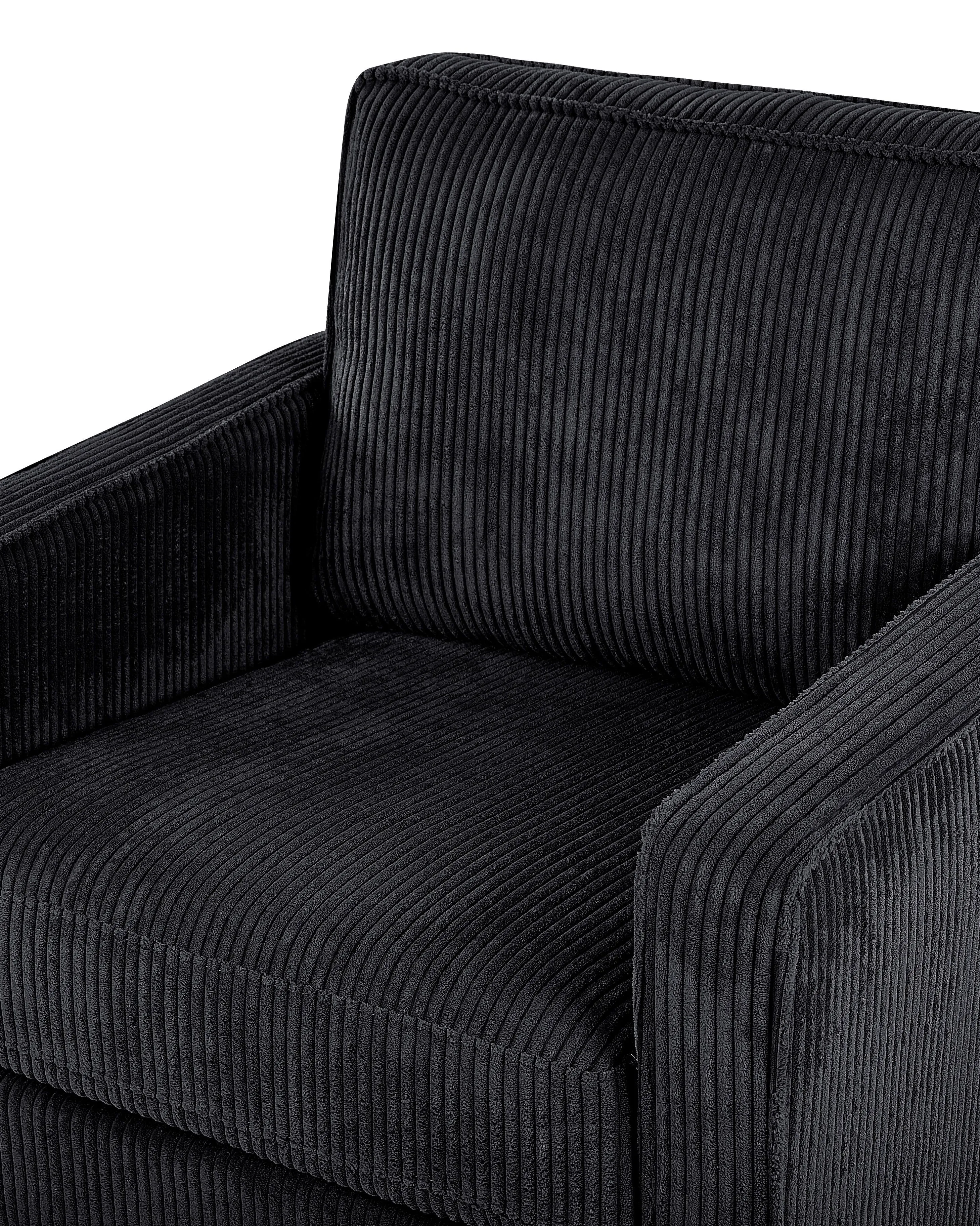 Fauteuil VIND Corduroy Zwart