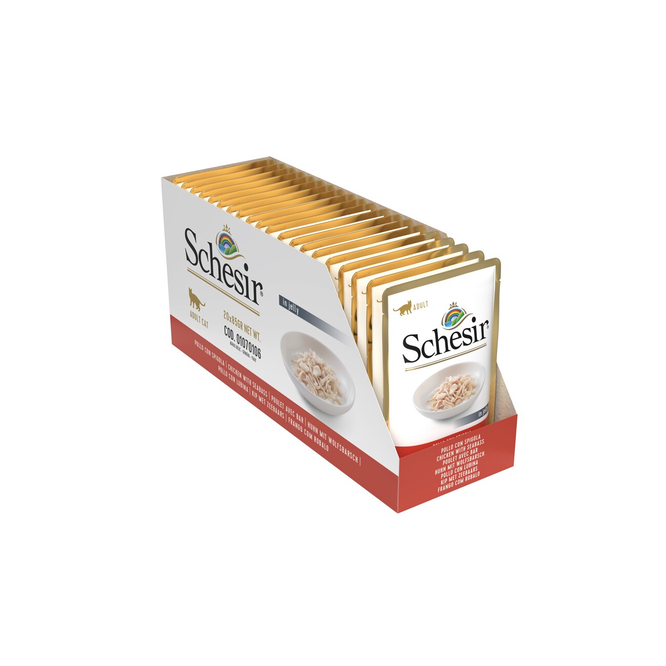 Schesir 12 x 85g Huhn mit Wolfsbarsch