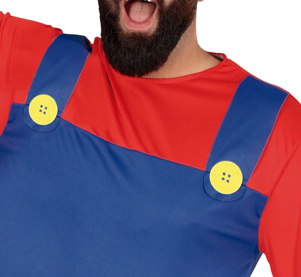 Super Mario Kostuum Rood Blauw Heren