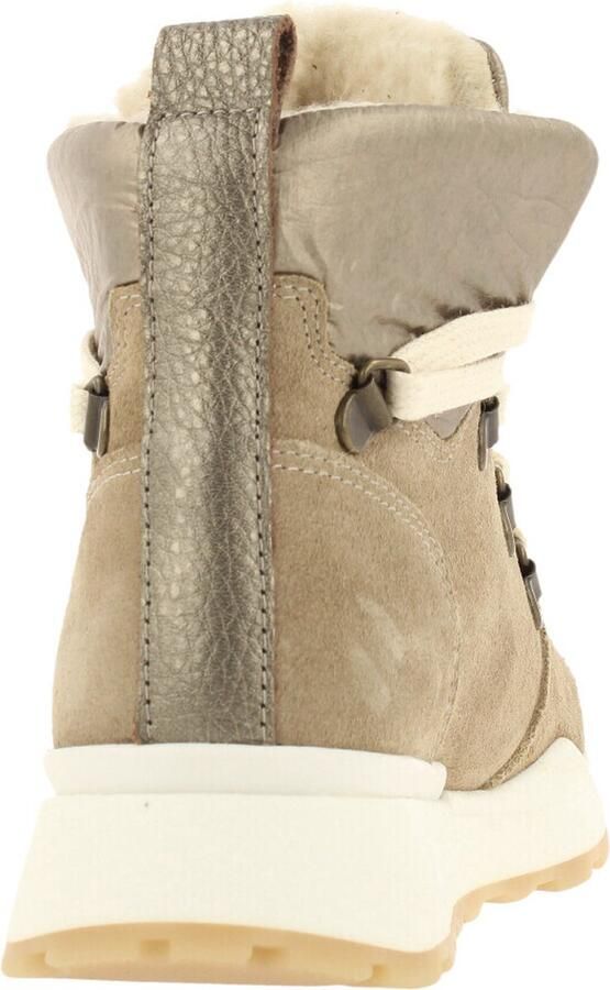 Bullboxer Beige Suède Enkelboots met Stijlvolle Details Beige