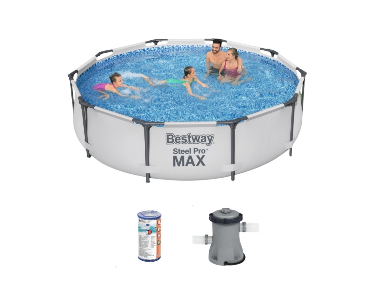 Bestway steel pro max 305x76cm zwembad – 3-delig