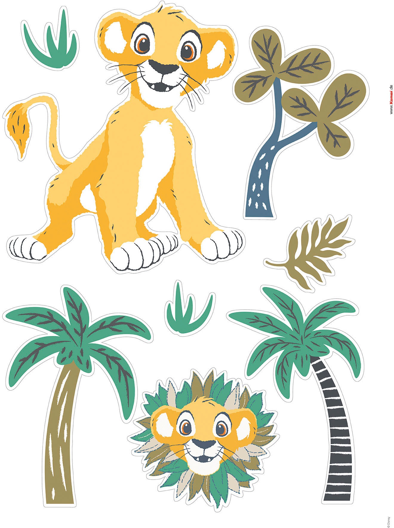 Komar Wandtattoo »Lion King Faraway Oasis - Grösse 50 x 70 cm« selbstklebend, Wandsticker, Kinderzimmer