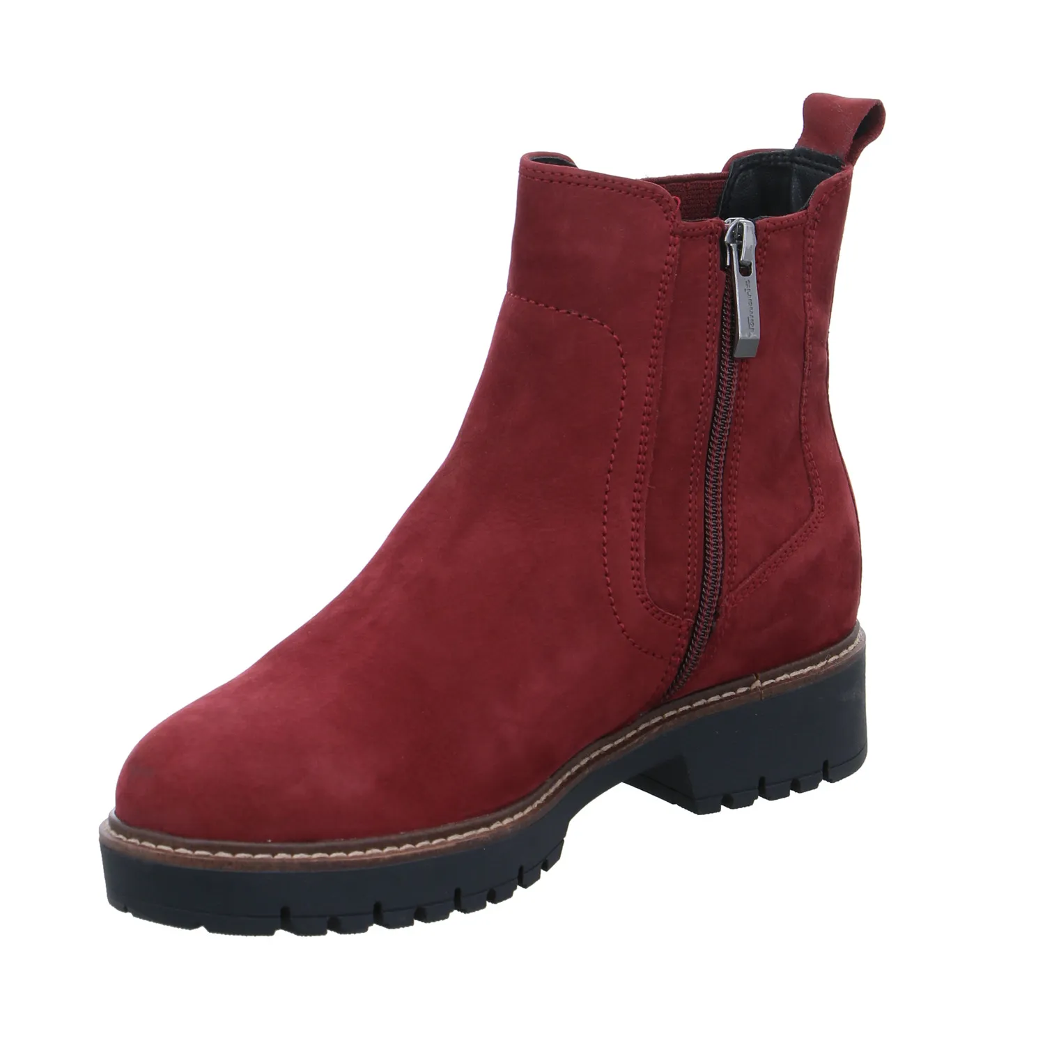 TAMARIS Boot Rot Leder