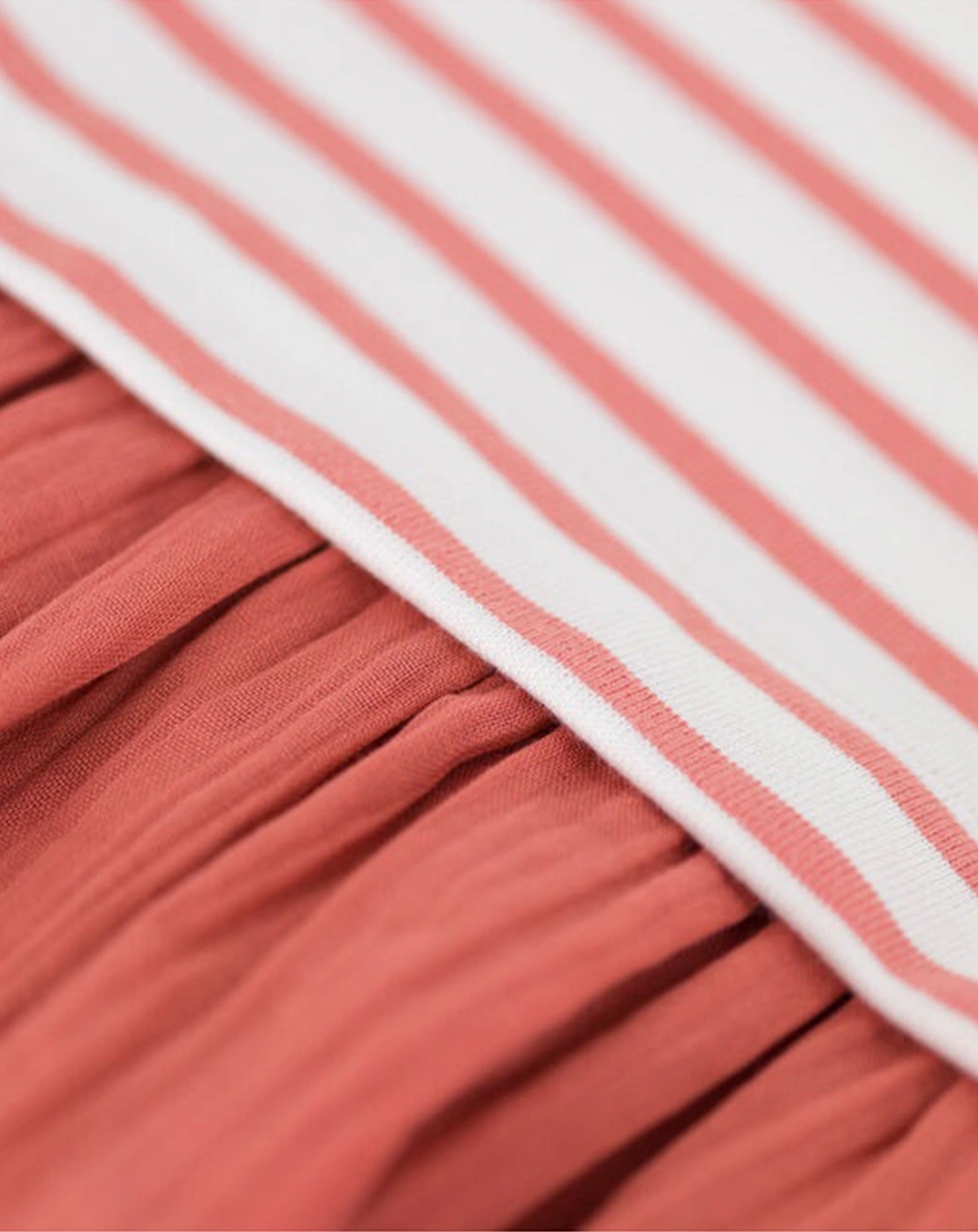Kurzarm-Kleid BIBIBUS in marshmallow/papaye