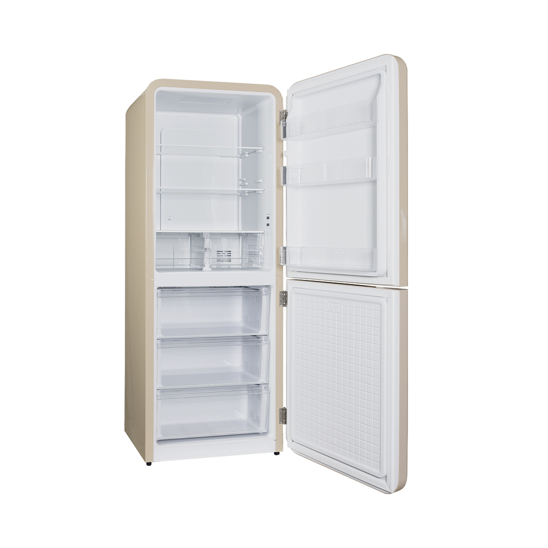 Kibernetik KSTK401 Retro Kühl-Gefrierkombination 401 Liter, beige