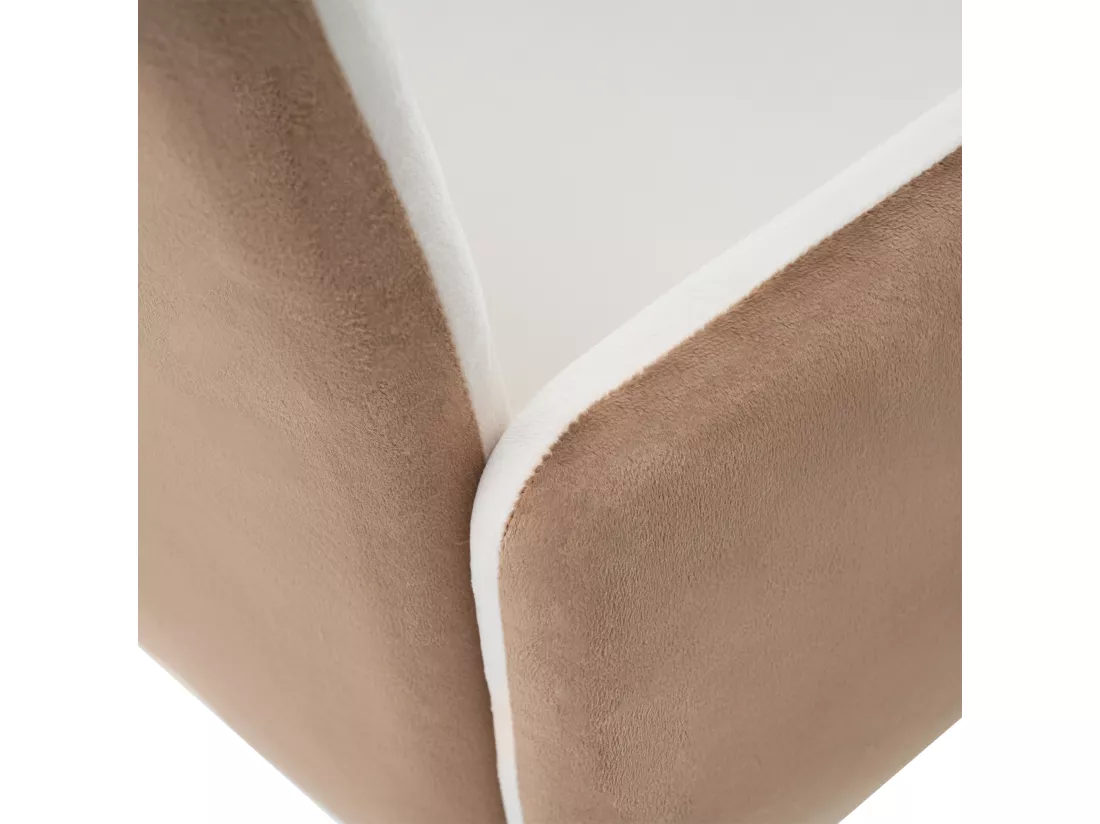Chaise en velours assortie, lot de 1, fauteuil de salle à manger, chaise pivotante, beige