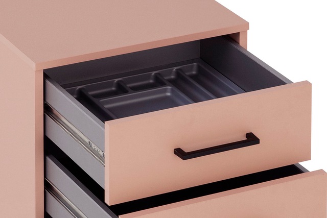 Schildmeyer Rollcontainer »Ruby, Breite 40 cm« Mit Stifteinsatz, Metallbeschläge, feststellbare Möbelrollen