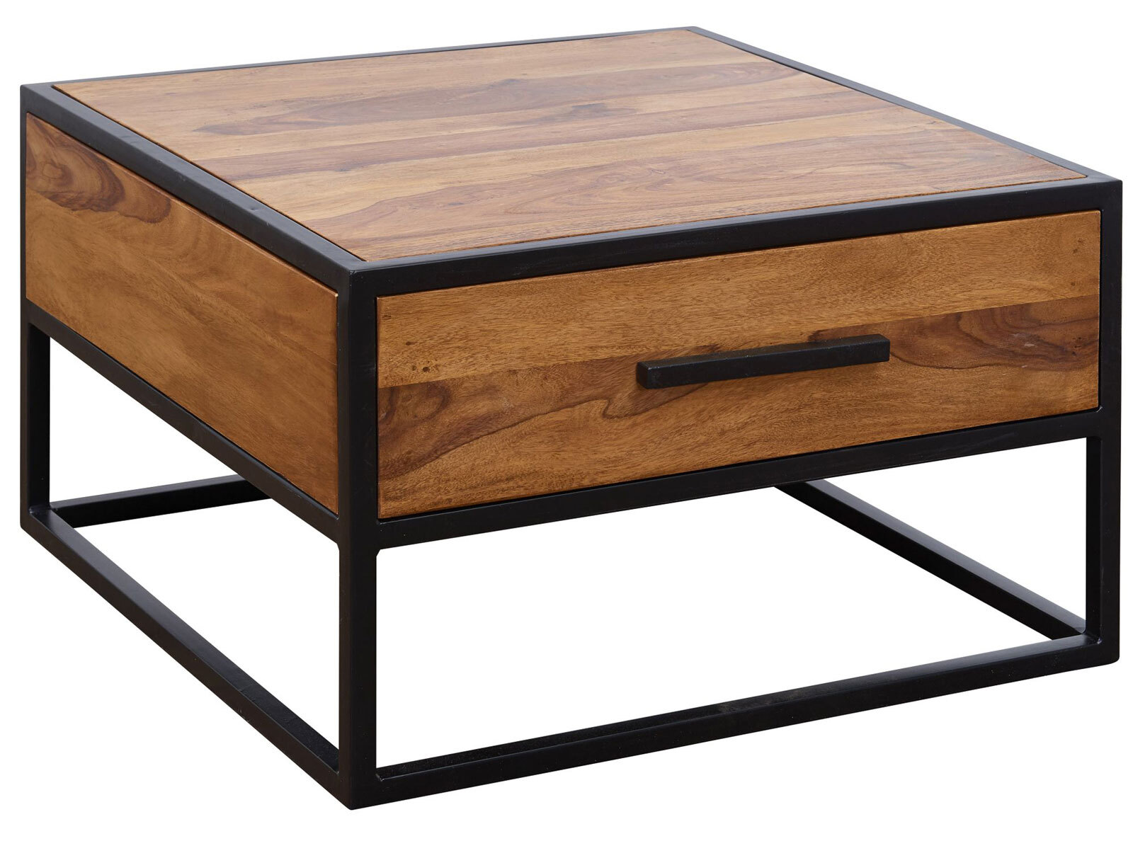 Couchtisch 65 x 65 cm braun