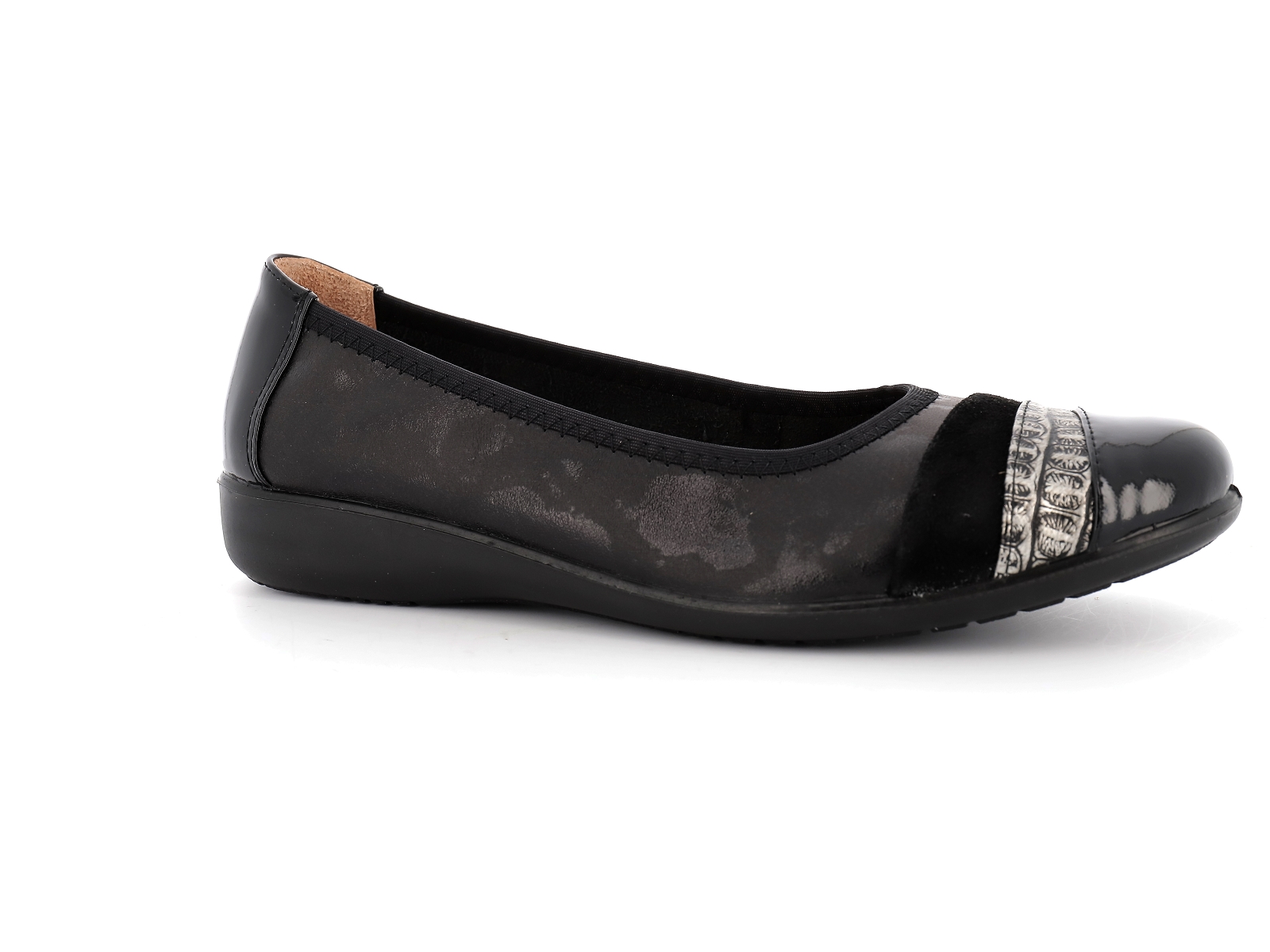 Inea-FABLE Cuir Noir Argent