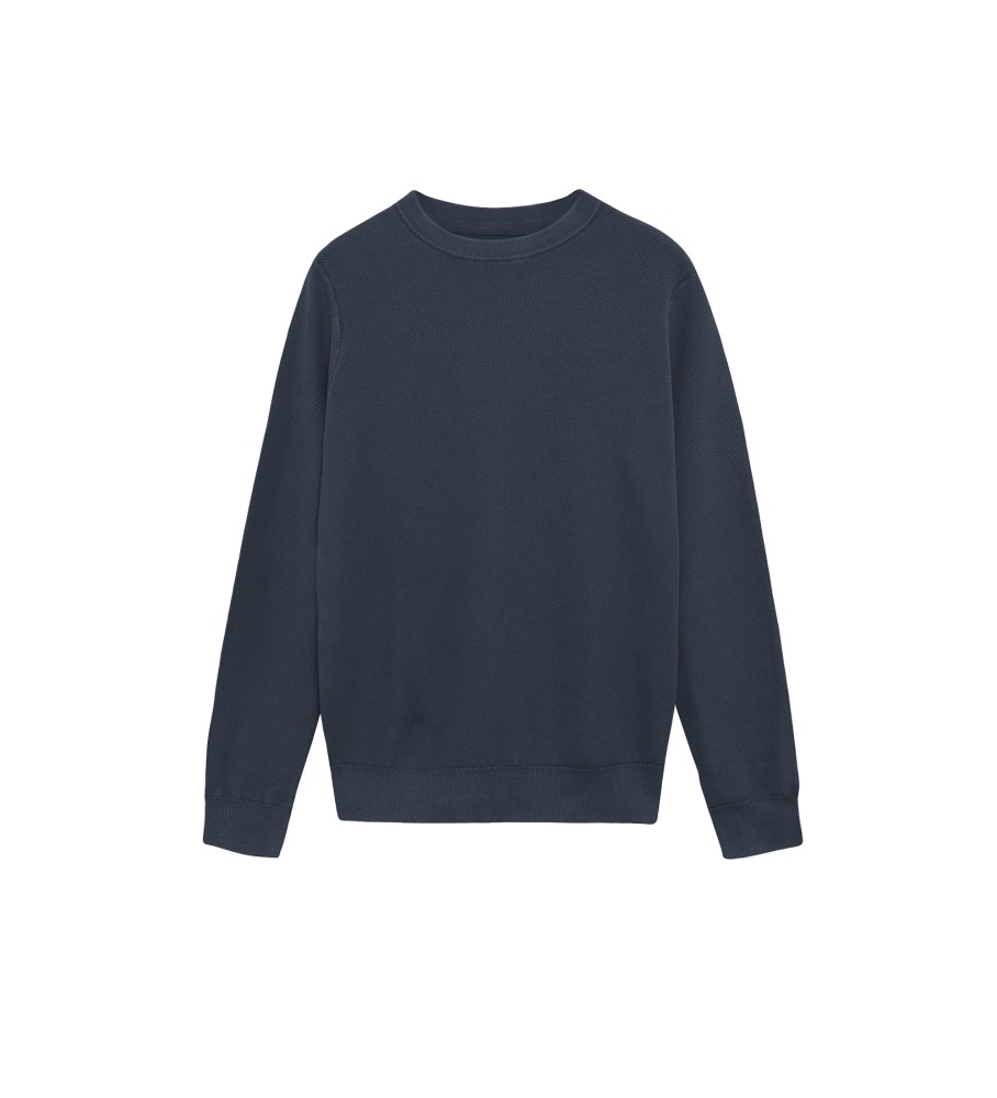 Camisa de malha ECOALF azul marinho ameixa