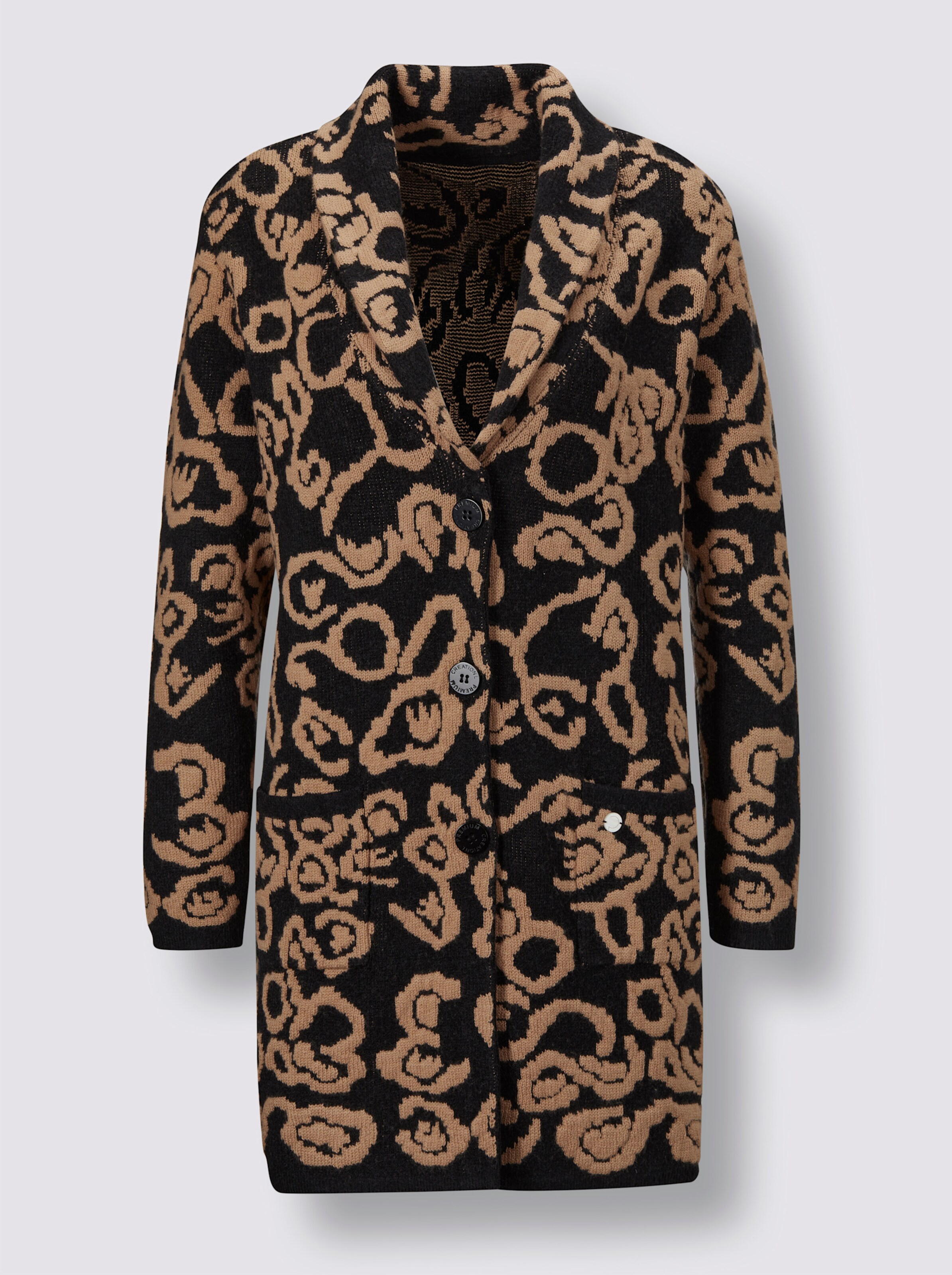 Jacquard-Strickjacke