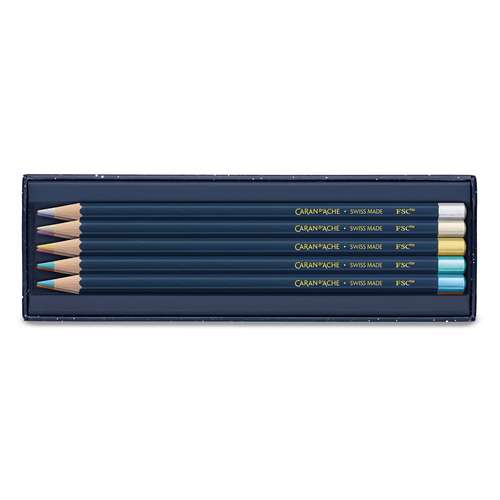 CARAN d'ACHE Special Edition Cosmic Blue Metallic Set – 10 Farbstifte