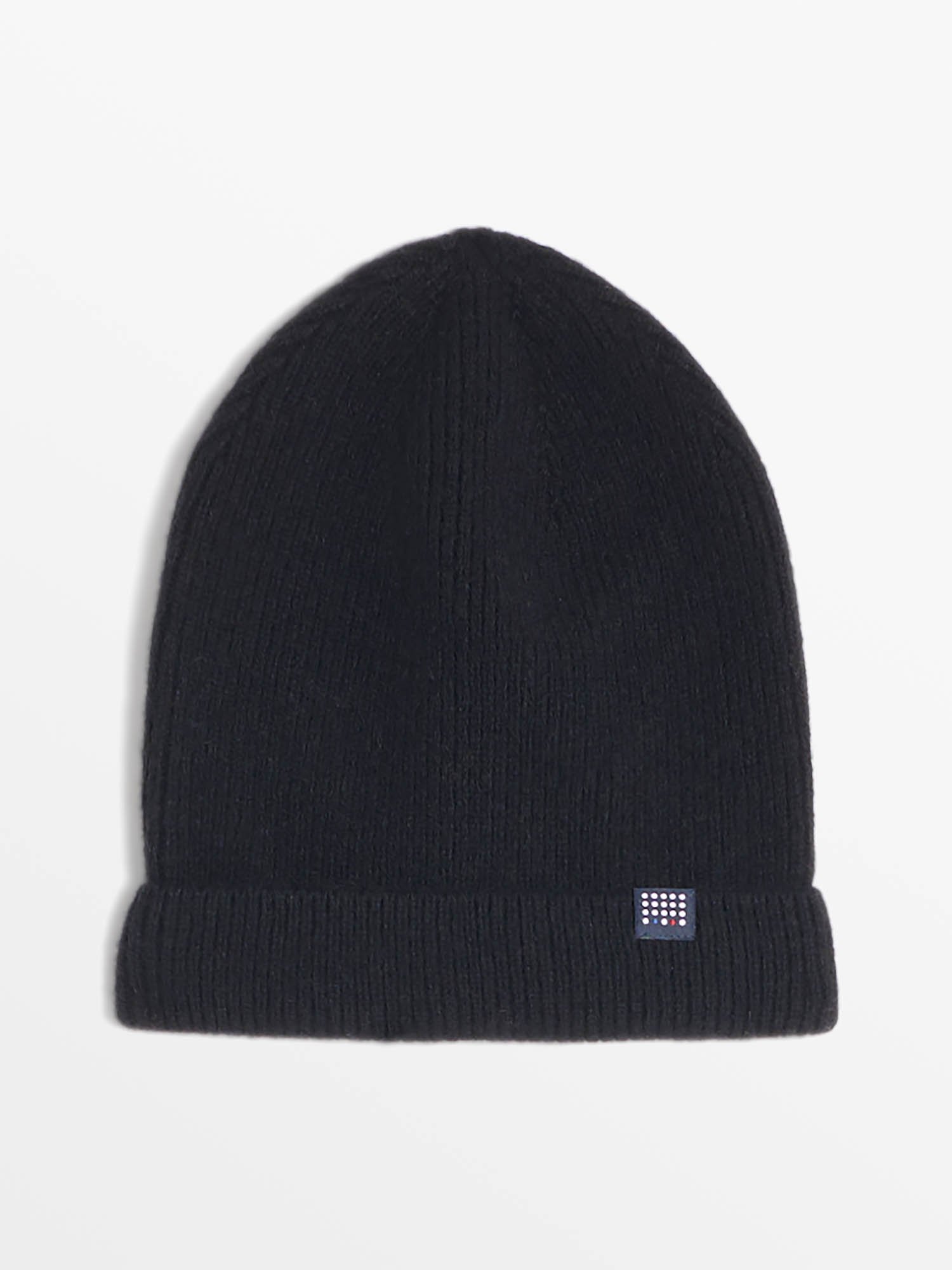 Bonnet Mixte  Fabriqué en France Laine Cachemire Noir