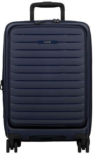 Jump Striper 4 wielen Cabinewagen 55 cm met uitbreidingsplooi - Harde bagage - TSA slot - dark blue