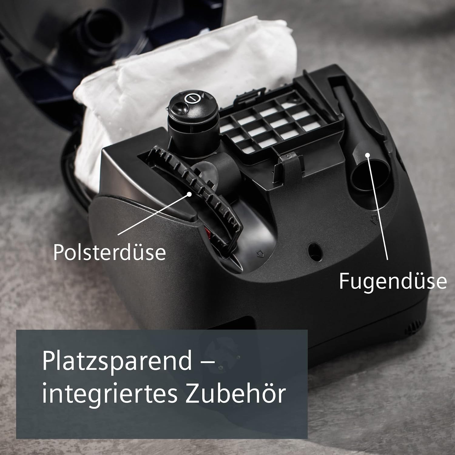 SIEMENS Staubsauger mit Beutel synchropower VS06B1110, Bodenstaubsauger, Hygiene-Filter, Bodendüse für Hartboden und Teppich, Starke Saugleistung, langes Kabel, 700 W, blau, Moonlight Blue, 700 Watt
