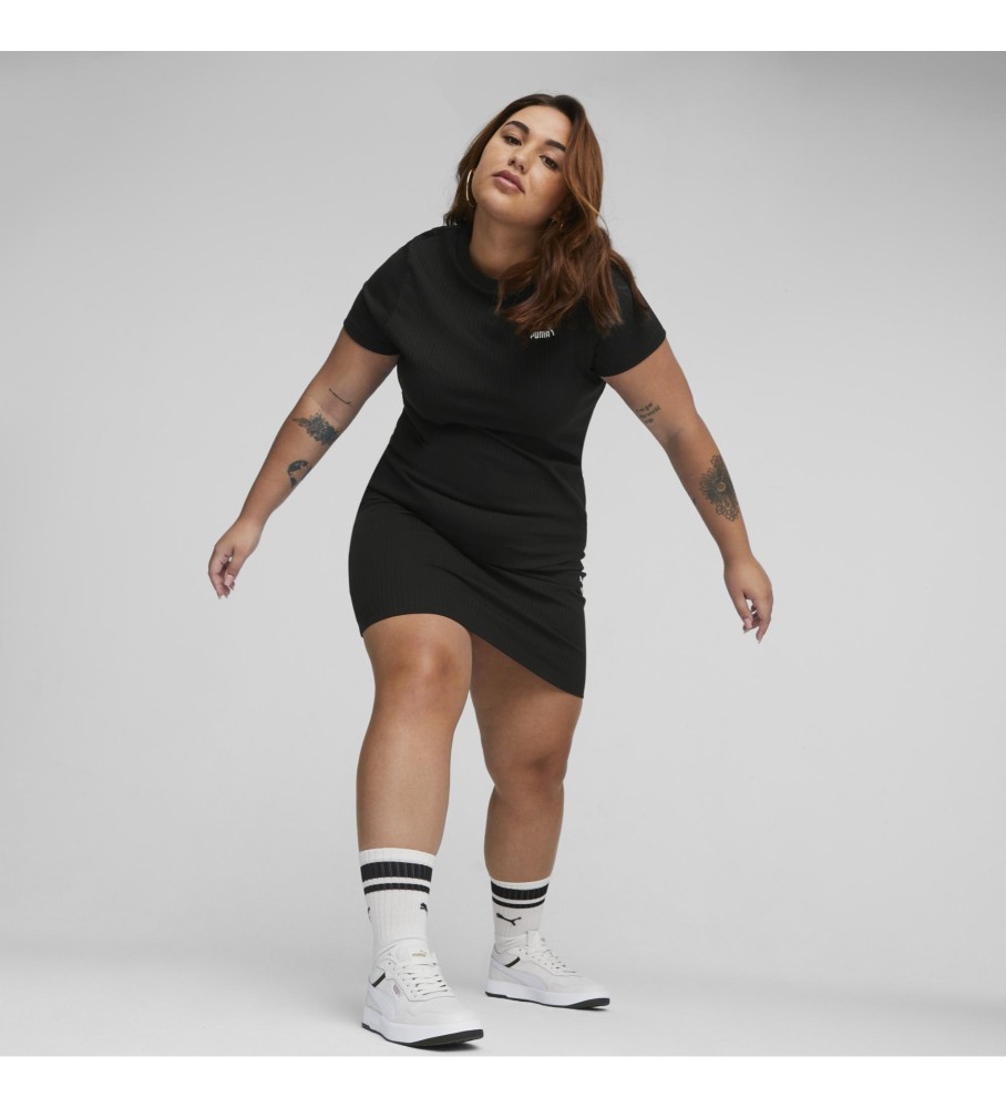 Saia canelada Puma Classics preta