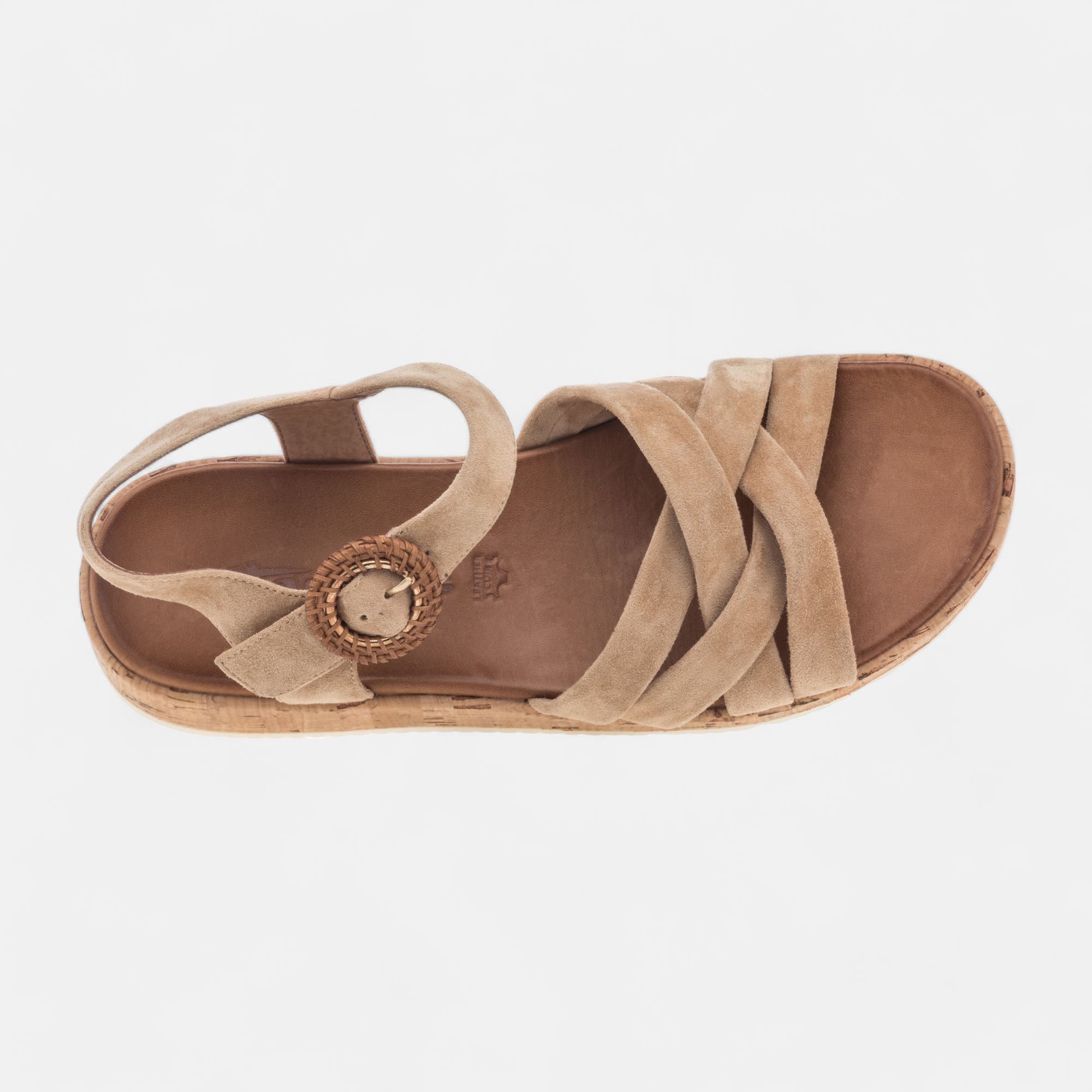 Sandales Femme en cuir beige
