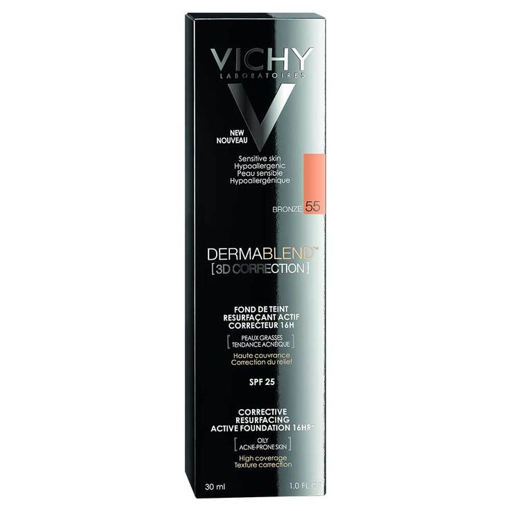 Vichy Dermablend 3D Correction Make-Up 55 Bronze, 30 ml