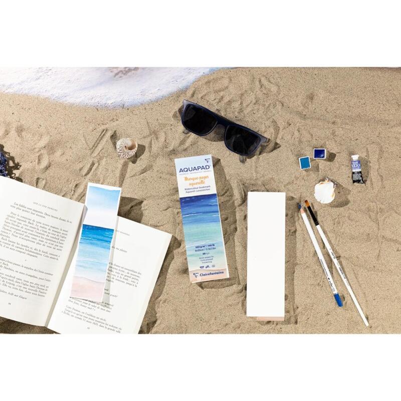 Bloc Aquapad Marque-pages aquarelle 6x20cm 20F 300g