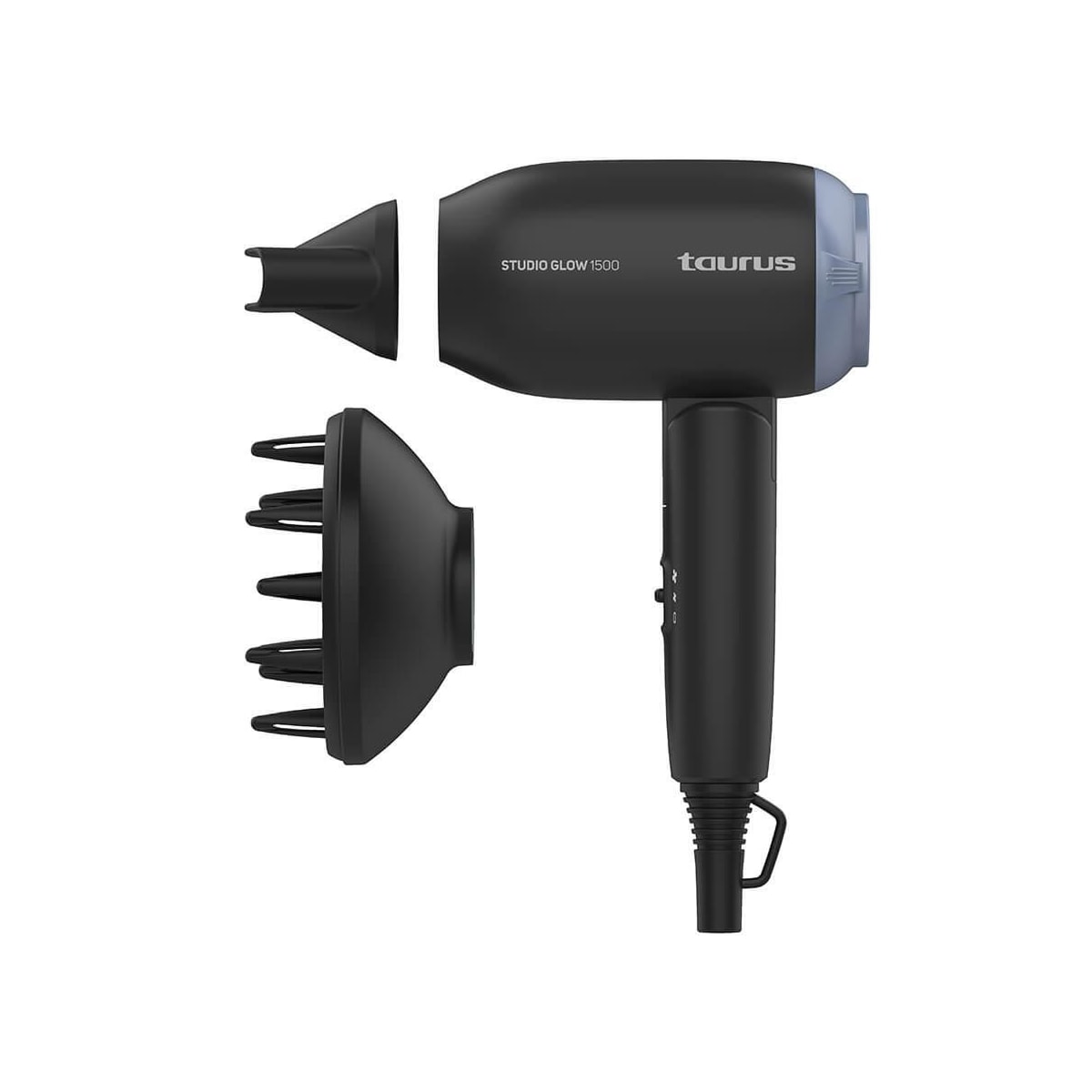 Taurus Hårføner 1400W Studio Glow 1500 Svart