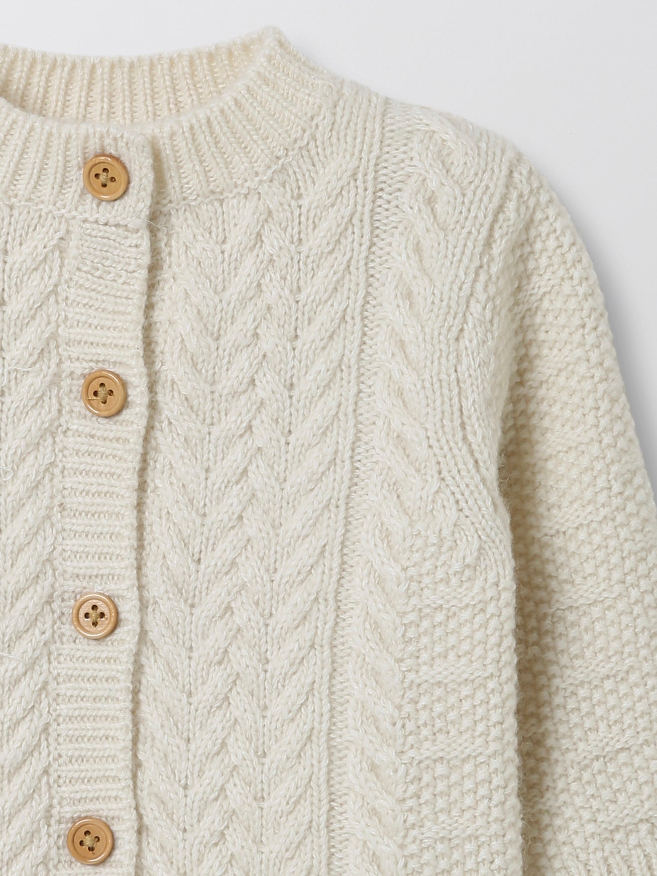 Cardigan torsadé Bébé laine majoritaire