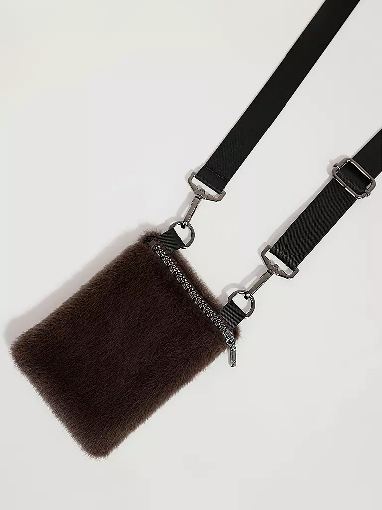 MONARI Tasche - Mini Bag in Felloptik braun
