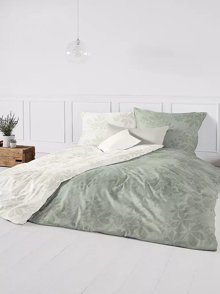 FLEURESSE Damast Bettwäsche OPAL 70x90cm/140x200cm Weiss weiss
