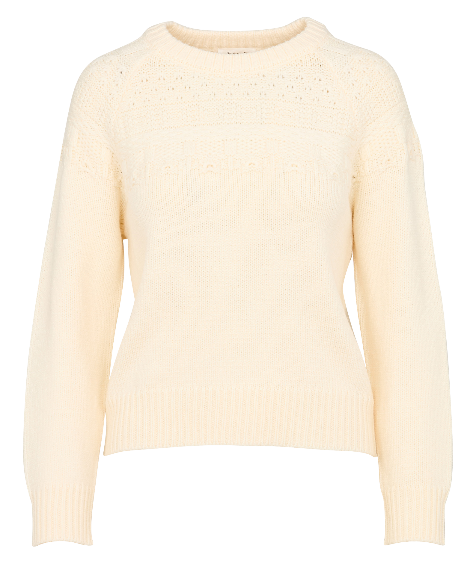 SERENA - Pull droit en maille crochet| Beige