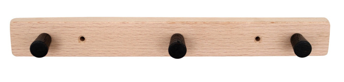 Knagerække bøg/sort 28 cm